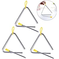 Hpamba Triángulos Musicales Infantiles Triángulo de Percusión Percusión Triángulo Musical Triángulo para Niños…